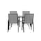 Flash Furniture Brazos 5 Piece Patio Dining Set w/Tempered Glass Patio Table w/4 Chairs w/Gray Seats and Backs FV-120B-303CG-GG - alternate 1